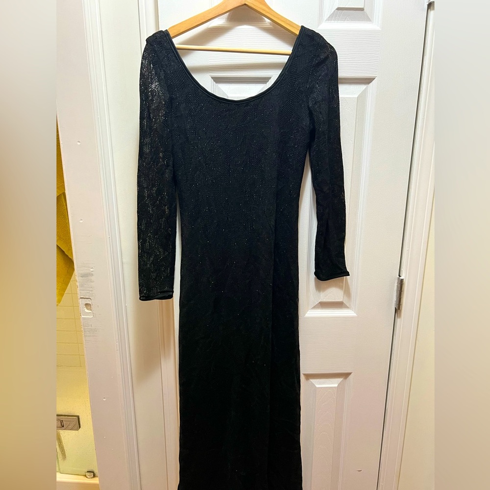 Very nice black vintage lace dress by Sophisticate.